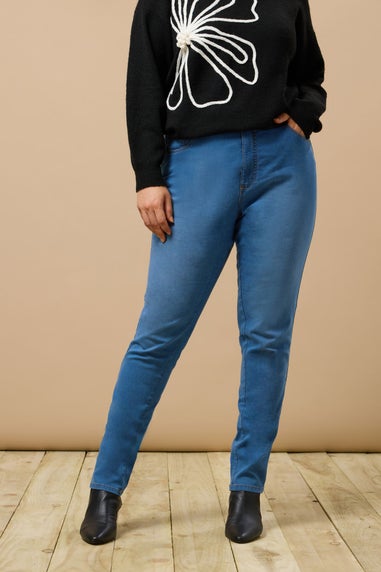 Evans Curve Midwash High Waisted Skinny Jeans