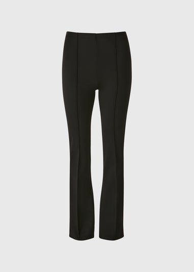Black Front Seam Flare Leggings