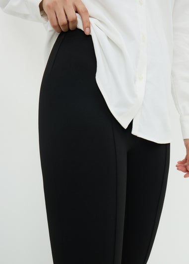 Black Front Seam Flare Leggings