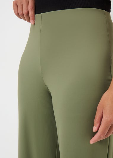 Khaki Wide Leg Leggings