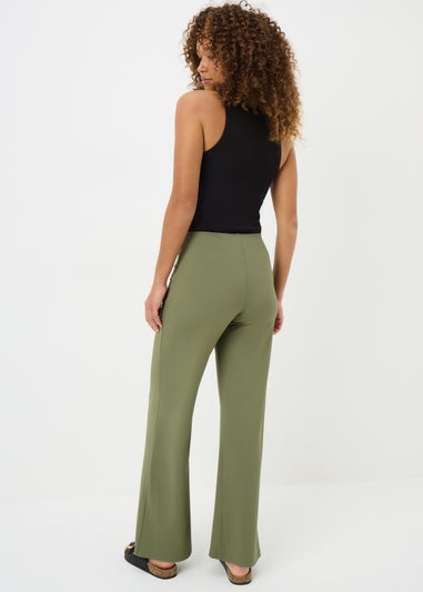 Khaki Wide Leg Leggings
