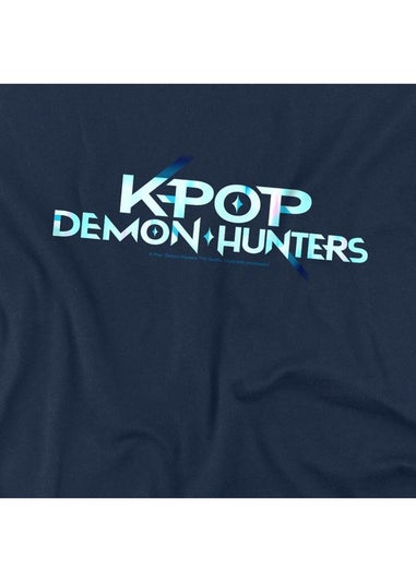 K-Pop Demon Hunters Kids Navy Logo T-Shirt (3-13yrs)