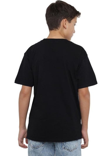 K-Pop Demon Hunters Kids Black/White Logo T-Shirt (3-13yrs)