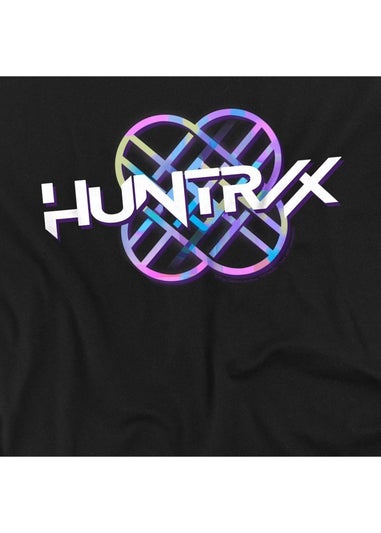 K-Pop Demon Hunters Kids Black Pastel Logo T-Shirt (3-13yrs)