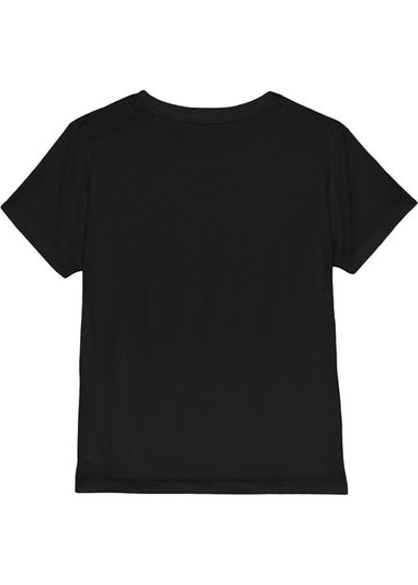 K-Pop Demon Hunters Kids Black Pastel Logo T-Shirt (3-13yrs)