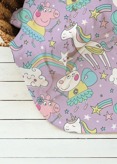 Peppa Pig Purple Bedtime Fleece Blanket