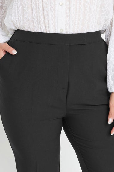 Yours Curve Black Pull On Tapered Trousers