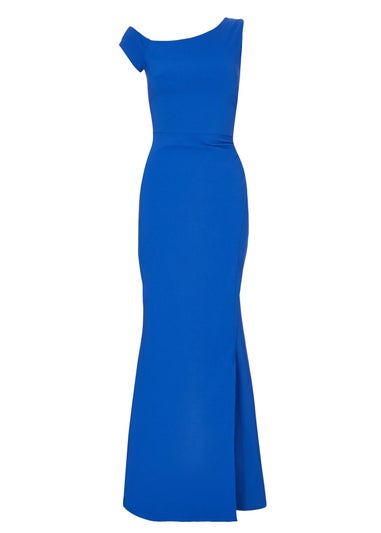 Quiz Blue Asymmetric Maxi Dress