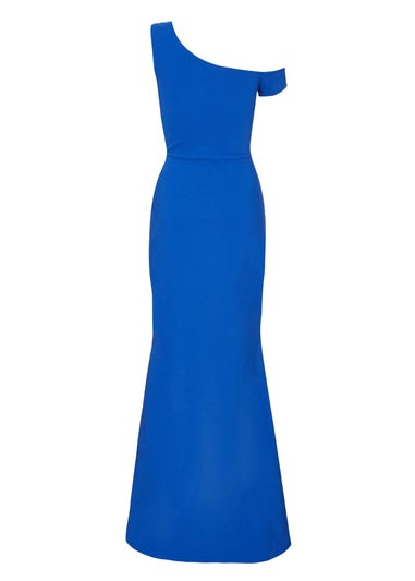 Quiz Blue Asymmetric Maxi Dress