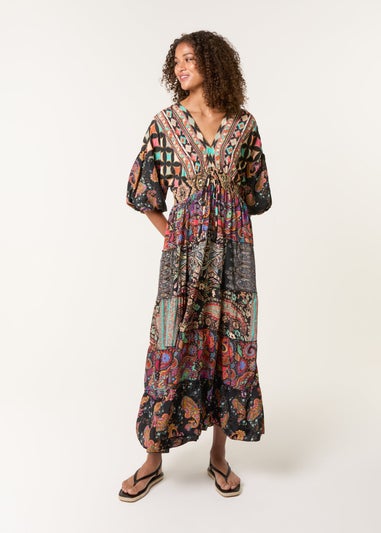 Blue Vanilla Multi Tiered V Neck Dress