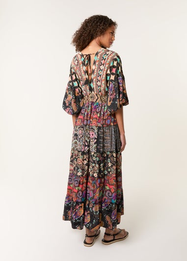 Blue Vanilla Multi Tiered V Neck Dress