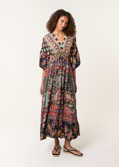 Blue Vanilla Multi Tiered V Neck Dress