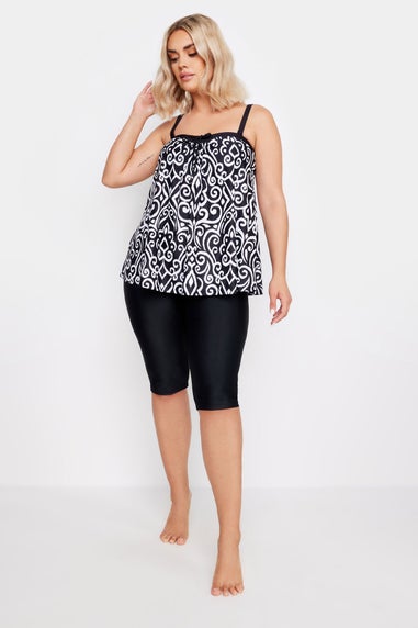 Yours Black Long Swim Shorts