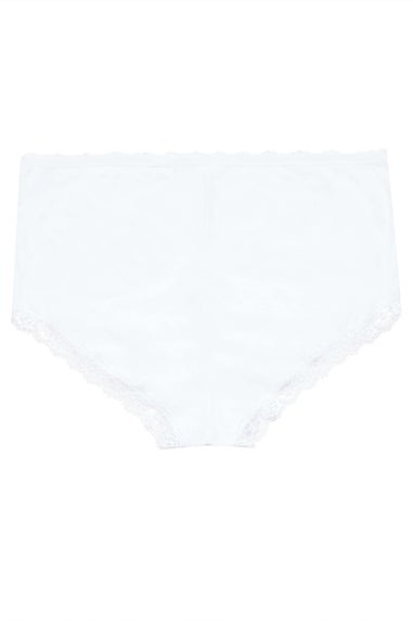 Yours 4 Pack Curve White Lace Trim High Waisted Shorts