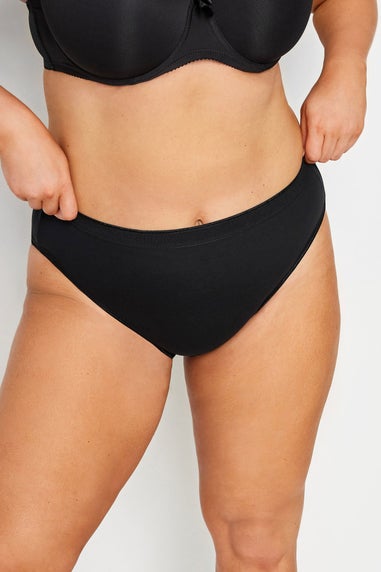 Yours 5 Pack Curve Black High Leg Briefs