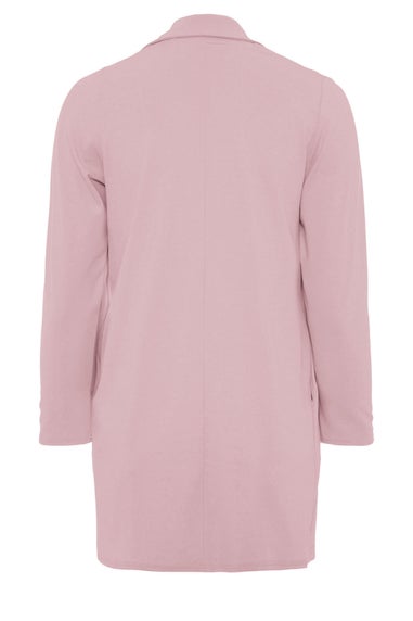 Yours Curve Dusky Pink Longline Blazer