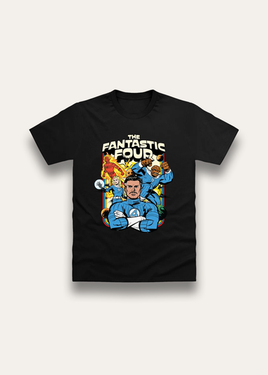 Brand Threads Fantastic Four Black T Shirt