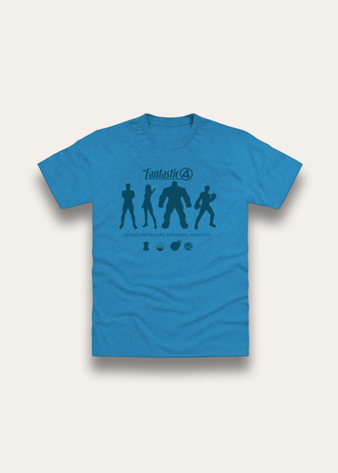 Brand Threads Fantastic Four Blue T Shirt