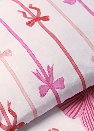 White Bow Print Bedding