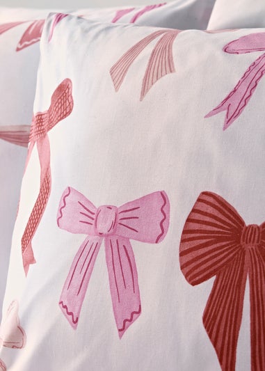 White Bow Print Bedding