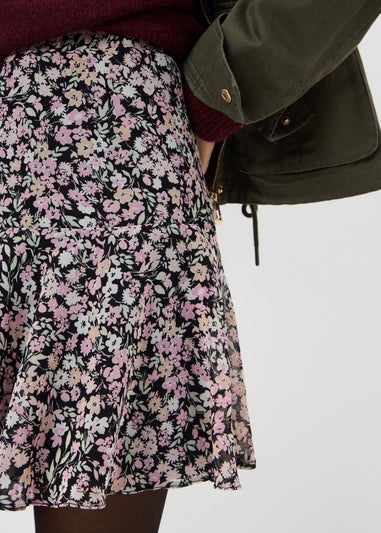 Multicoloured Floral Mini Skirt