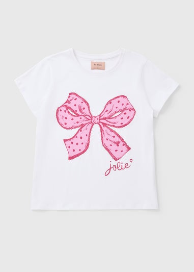 White Bow Pyjama Top