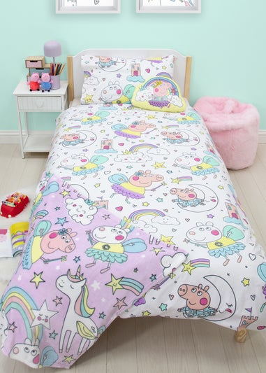 Peppa Bedtime Pink Panel Duvet Cover