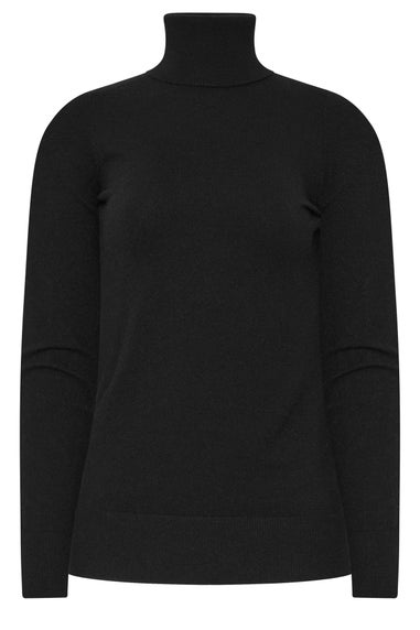 Long Tall Sally Black Knitted Roll Neck Jumper