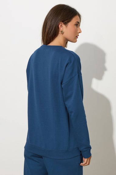 Long Tall Sally Dark Blue Crew Neck Sweatshirt