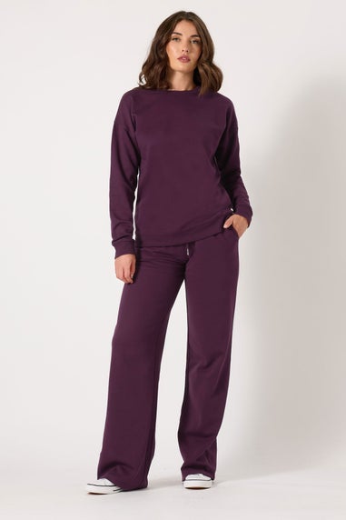 Long Tall Sally Purple Crew Neck Sweatshirt