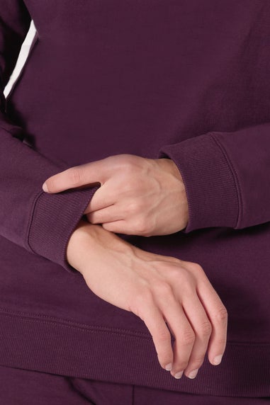 Long Tall Sally Purple Crew Neck Sweatshirt