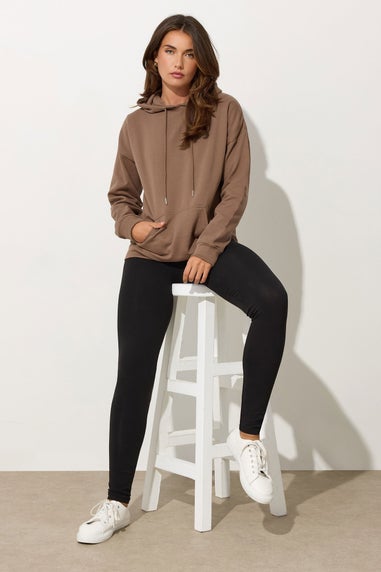 Long Tall Sally Brown Drawstring Hoodie