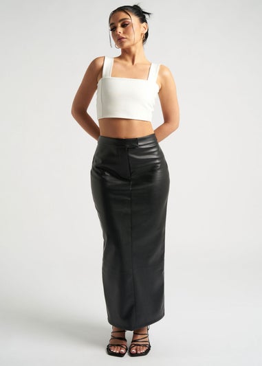 Urban Bliss Black Maxi PU Skirt