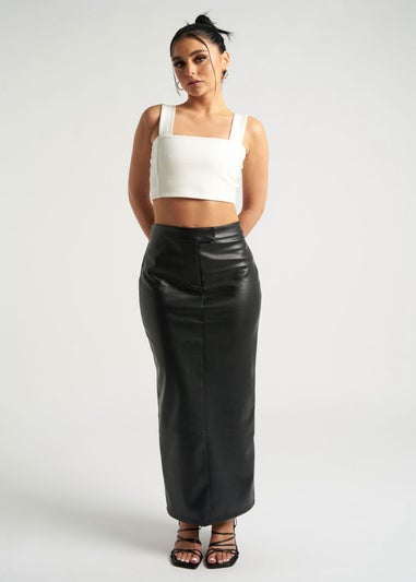 Urban Bliss Black Maxi PU Skirt
