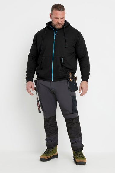 BadRhino Black Workwear Zip Through Hoodie