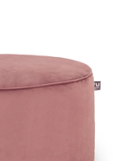 rucomfy Velvet Pouffe Blush Pink Beanbag
