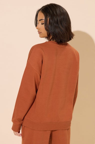 PixieGirl Petite Rust Orange Long Sleeve Sweatshirt