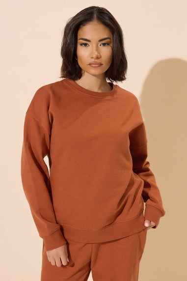 PixieGirl Petite Rust Orange Long Sleeve Sweatshirt