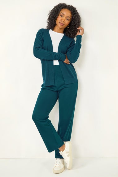 Roman Teal Petite Straight Leg Ponte Stretch Trouser