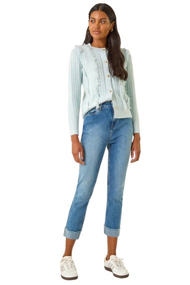 Roman Denim Slim Leg Turn Up Stretch Jeans