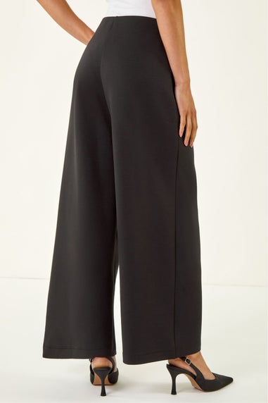 Roman Black Petite Front Seam Stretch Trouser