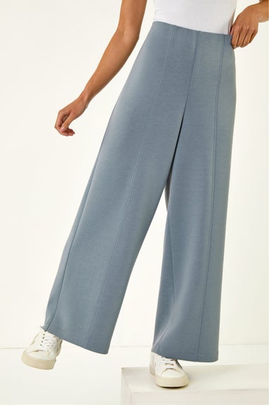 Roman Blue Petite Front Seam Stretch Trouser