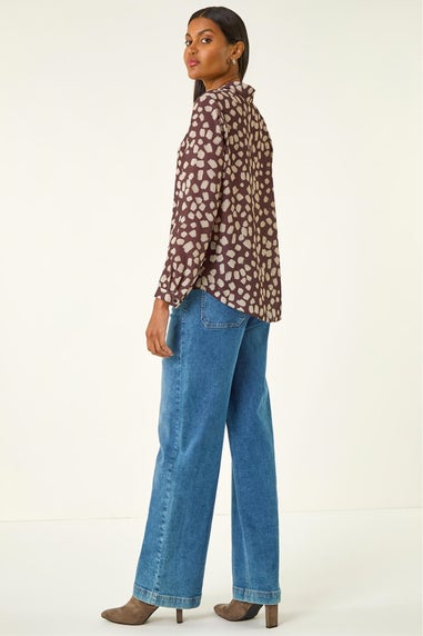 Roman Stone Abstract Spot Print Shirt