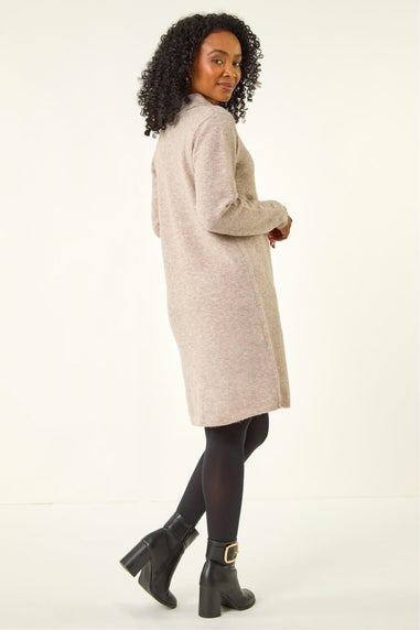 Roman Stone Petite Collared Knit Shift Dress
