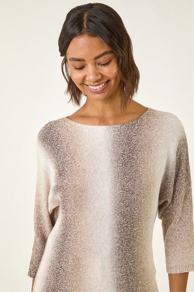 Roman Beige Ombre Stripe Knit Jumper