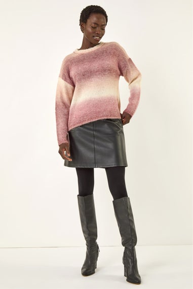 Roman Mauve Space Dye Stripe Knit Jumper