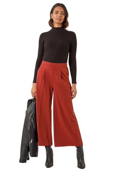Roman Rust Wide Leg Premium Stretch Culottes