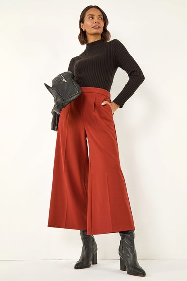 Roman Rust Wide Leg Premium Stretch Culottes
