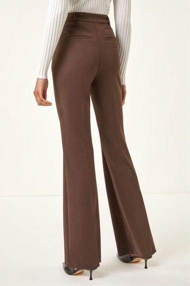 Roman Chocolate Bootcut Leg Stretch Trousers