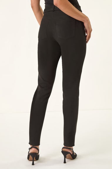 Roman Black Petite Suedette Stretch Jeggings